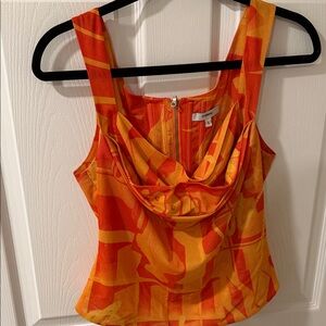 Miaou Vibrant Orange and Yellow Camisole